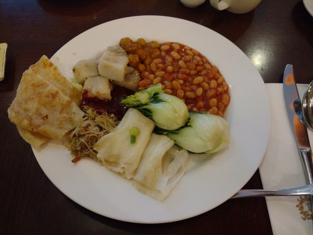 Breakfast feast: Western and Asian